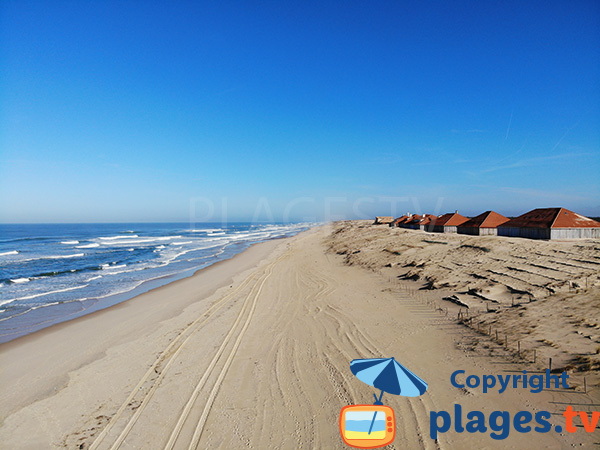 Beach in the center of Vieux Boucau