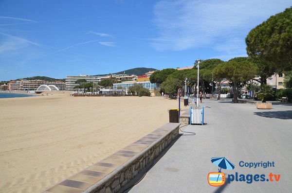 Spaziergang entlang des Strandes im Stadtzentrum