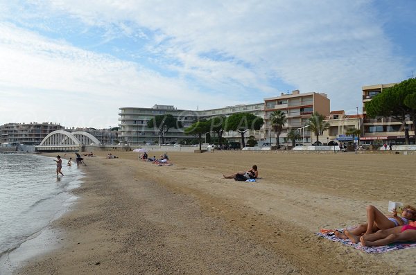 West part of city centre beach in Sainte-Maxime