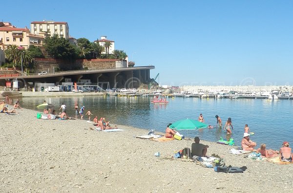 Cerbère beach in summer - France