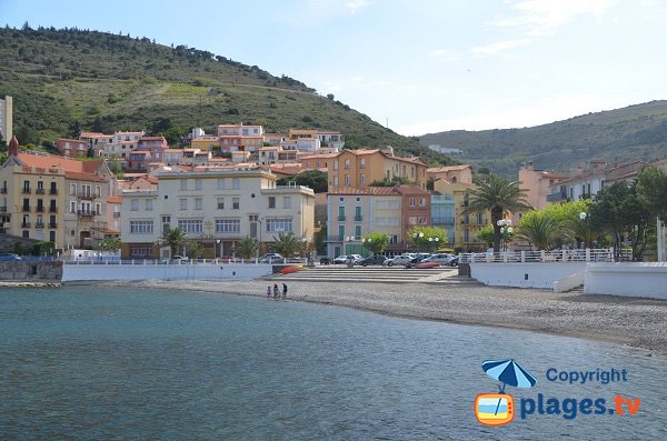 Seafront of Cerbere in France