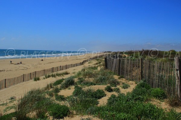 Dunes and Chapelle beach in Serignan