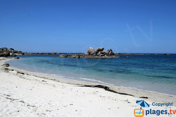 Weißer Sandstrand in Brignogan-Plage