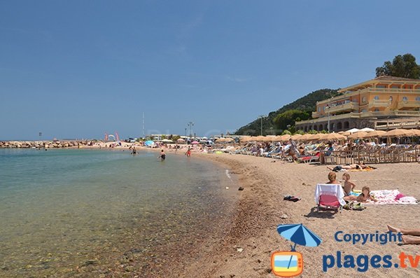 Private beach in Theoule sur Mer