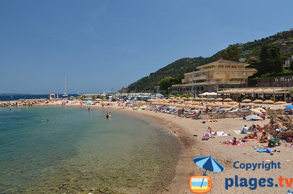 Castle beach in Théoule sur Mer in France