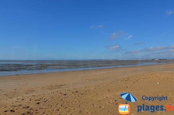 Beach of Chatelaillon at low tide