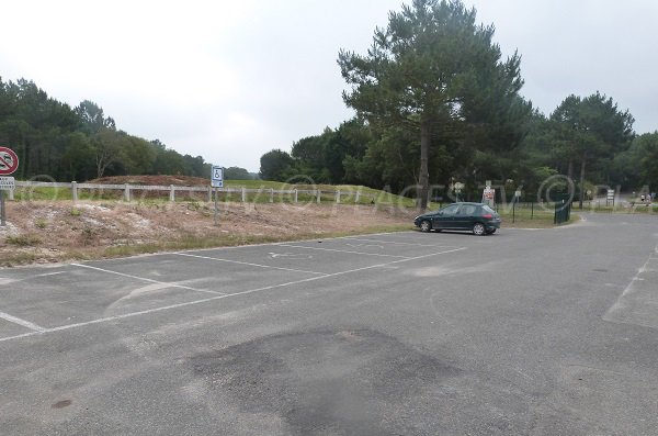 Parking of Chênes Lièges beach in Moliets