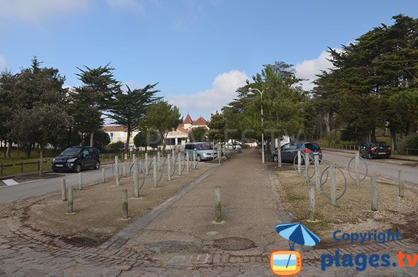 Parking of Clémenceau beach in Saint Vincent sur Jard