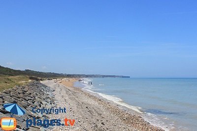 Colleville beach in Normandy - France