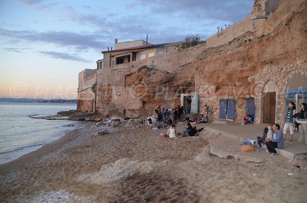 Colombet beach in the evening - Marseille