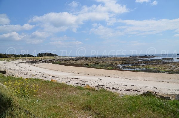 Rock on the south beach of Quiberon at low tide