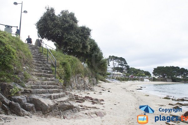 Zugang zum Strand du Coq in Bénodet