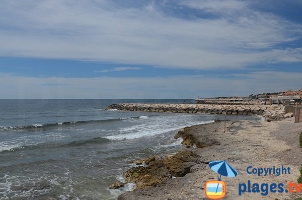 Plage publique de la Corniche à Sausset