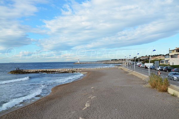 Corniche beach in Sausset les Pins - France