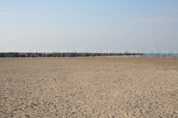 Public beach on the Corniche of Sete - France