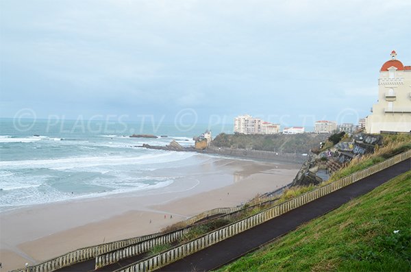 Access to Cote des Basques beach in Biarritz