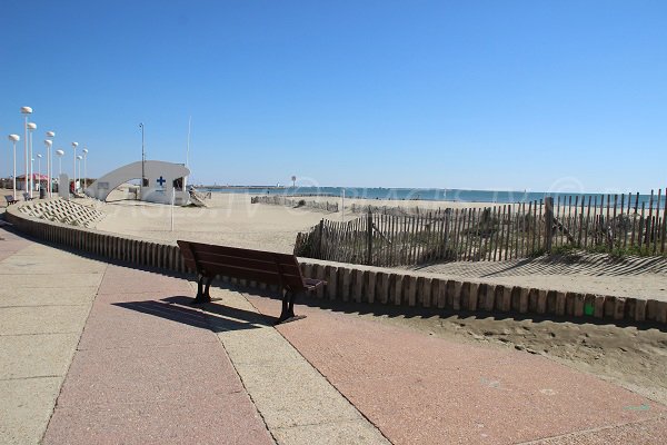 First-aid station of the Couchant beach in La Grande Motte