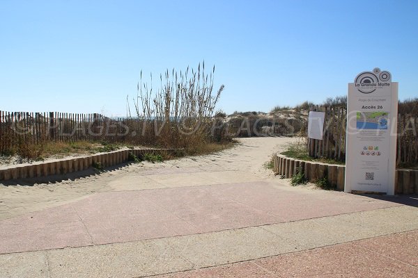 Accesso 26 della Spiaggia del Couchant a La Grande Motte