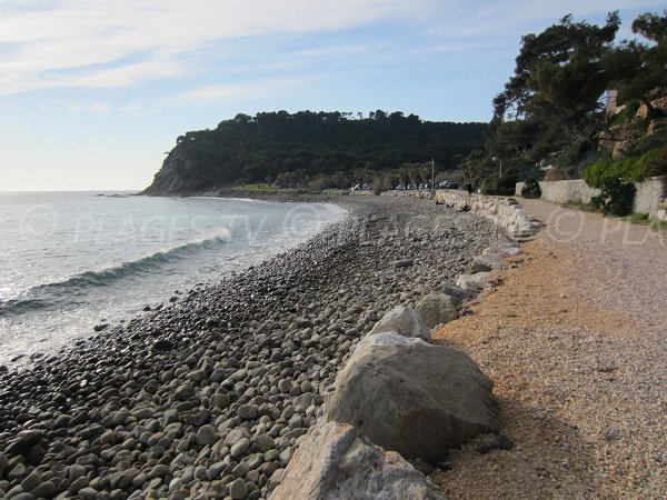 Coastal path of Coudoulière beach in St Mandrier - France