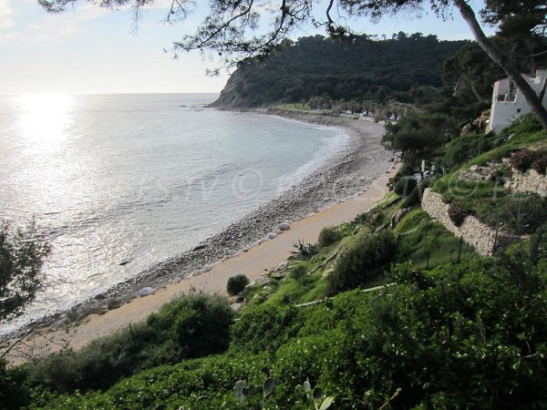 Coudoulière beach in Saint Mandrier in France