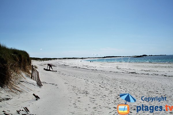 Plage pour faire le kitesurf à St Pabu