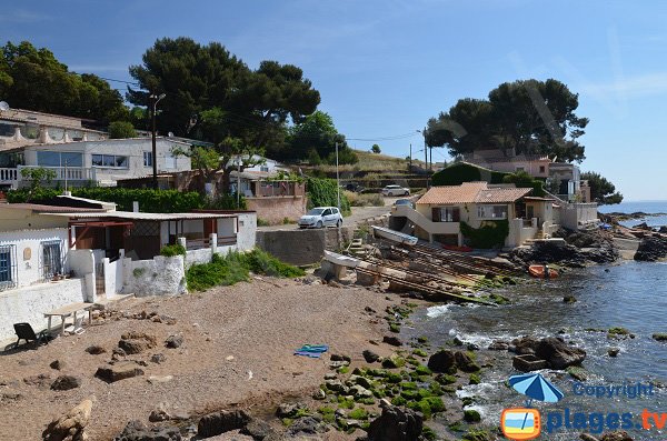 Confidential beach in Carqueiranne in France