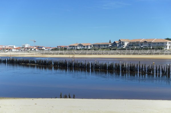 Courant beach in Mimizan in France