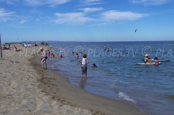 Coussoules beach in Leucate towards Port La Nouvelle