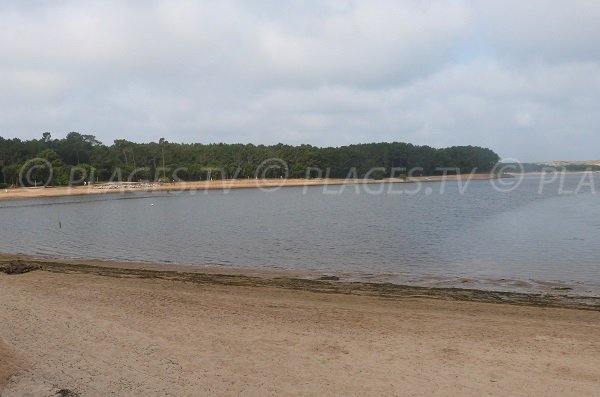 Plage à Soustons sur le lac du Port d'Albret