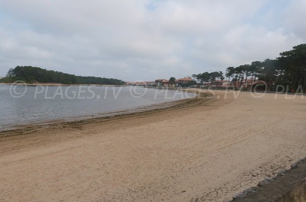 Plage au bord du lac de Port d'Albret entre Vieux Boucau et Soustons