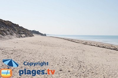 Plage à Créances dans la Manche