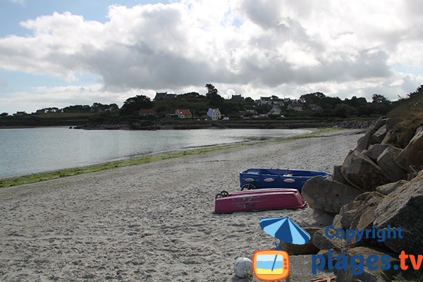 Plage abritée à Plouguerneau