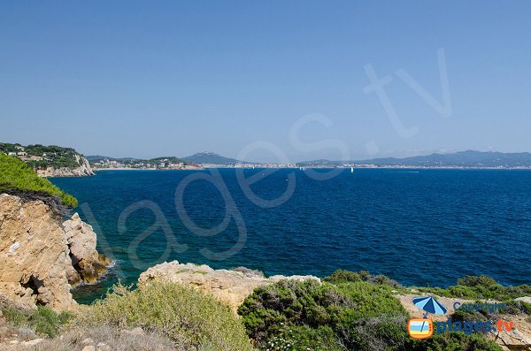 View on the bay of Sanary from Cride point