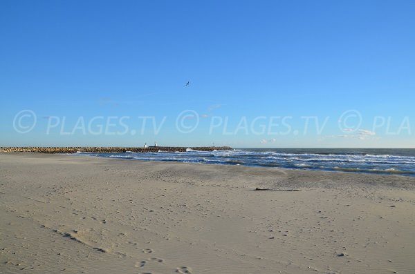 Strand in der Nähe der Innenstadt von Saintes Maries de la Mer