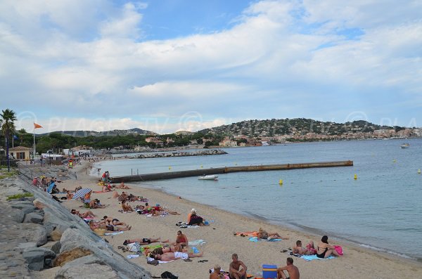 Plage de la Croisette à Ste Maxime en été