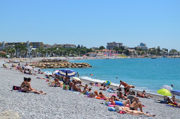 Cros de Cagnes beach in Cagnes sur Mer in France