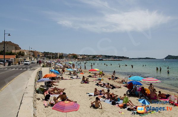 Photo de la plage du Cros à Six Fours les Plages