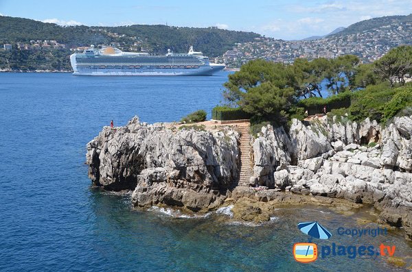 Photo de la plage de la Cuisse à St Jean Cap Ferrat