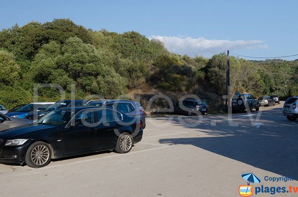 Parking of Cupabia beach - Corsica