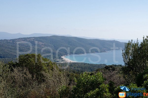 Baie de Cupabia en Corse depuis Coti Chiavari