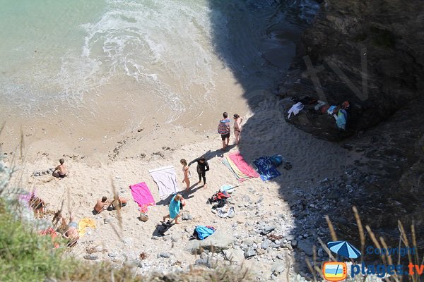 Crique ombragée à Belle-Ile - Les curés