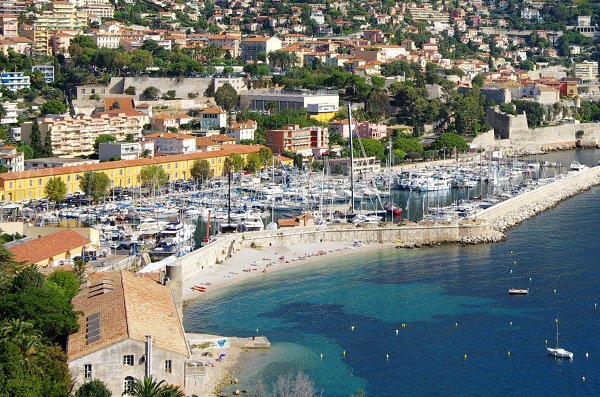 Beach near the harbor of Villefranche sur Mer