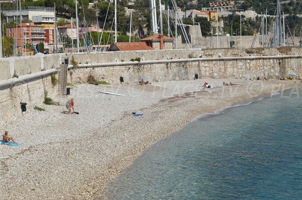 Darse beach in Villefranche sur Mer in winter