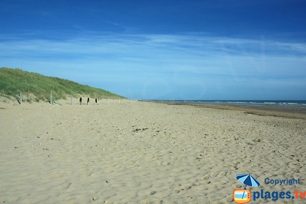 Plage de la Davière, vue vers le sud, St Jean de Monts