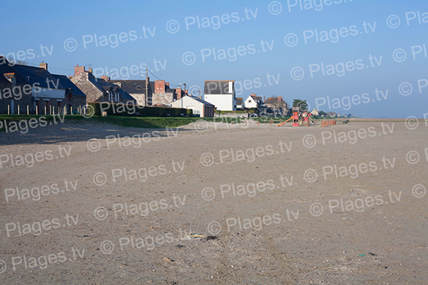 Maisons sur le bord de Plage de Cherrueix