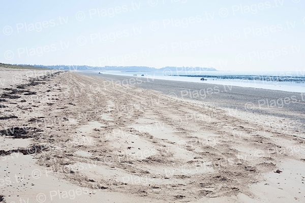 la plage de Coudeville-sur-Mer à marée basse 