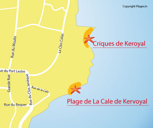 Plage de la Cale de Kervoyal à Damgan