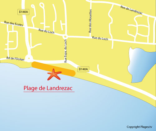 Strand von Landrezac in Damgan