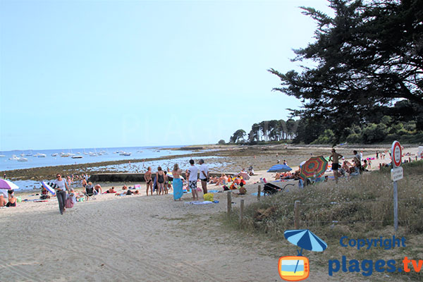 Vue de droite de la plage