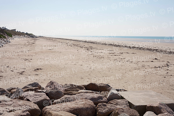 Plage de Deneville à marée basse